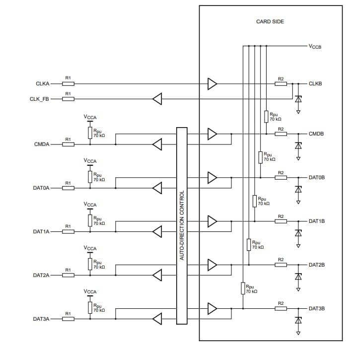 应用电路图 - NXP Semiconductors NVT4858双电压电位转换器
